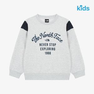 노스페이스키즈 NM5MR51S 그레이 플레이런 스웨트 셔츠 맨투맨