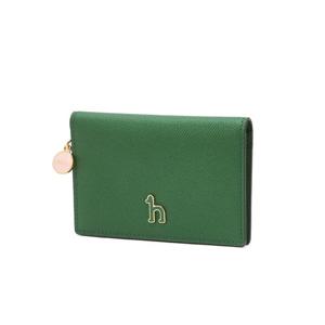 [헤지스/선물포장]그린 소가죽 참장식 카드지갑HIHO5F921E2