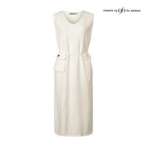 나인식스뉴욕  허리 포켓 끈 민소매 니트 원피스 (NP9OP002M0)