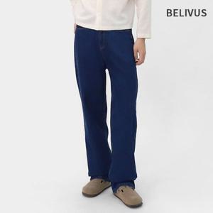 빌리버스 남성 세미와이드 청바지 2XL 뒷밴딩 데님 긴바지 BHDNP001