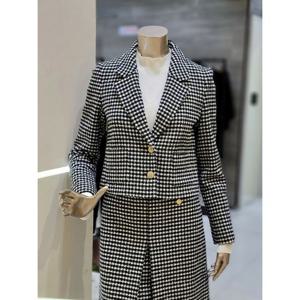 [미니멈]MARIO체크 크롭 재킷 MYAAWJ1070