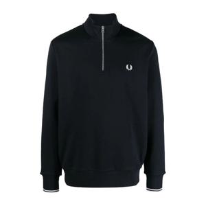 프레드페리 로고 자수 하프 지퍼 스웨트셔츠 FPM357455 608
