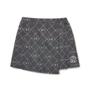 M MLB키즈반바지 NQK 7FSKMD234-50BKS Dia Monogram 자가드 랩스커트바지