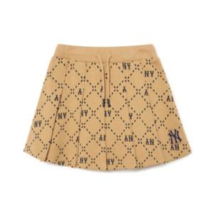 M MLB키즈반바지 NQK 7FSKMD134-50BGS Dia Monogram 자가드 플리츠 스커트