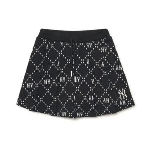 M MLB키즈반바지 NQK 7FSKMD134-50BKS Dia Monogram 자가드 플리츠 스커트