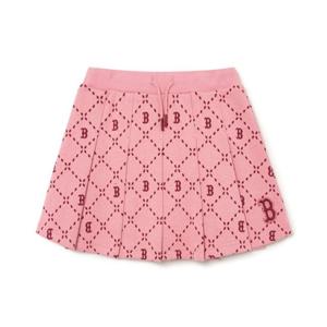 M MLB키즈반바지 NQK 7FSKMD134-43PCD Dia Monogram 자가드 플리츠 스커트