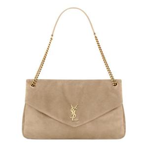 생로랑 여성 베이지 CALYPSO 라지 플랩 숄더백 777399_1U80W2795