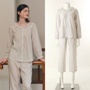 [비너스]여성잠옷 부드러운 순면 이중직 파자마 VPA4554W