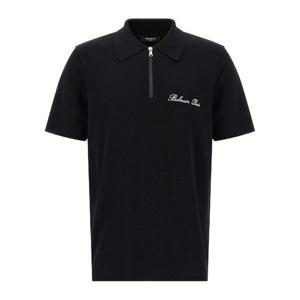 BALMAIN Logo embroidery polo shirt DH1GC028BC78EAB