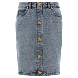 BALMAIN Denim skirt FF0LC267DF976AW
