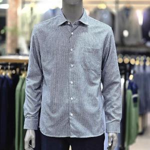 런던포그 세이브존04 잔 체크셔츠 포켓 그레이남방 LOWVA754