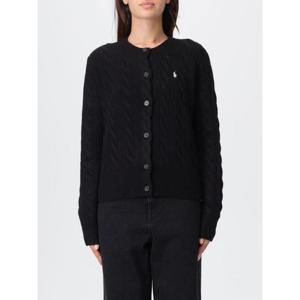 폴로 랄프로렌 로고 자수 크루넥 가디건 211972104 005 Black