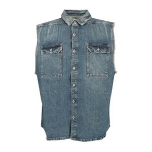 다크쉐도우바이릭오웬스 스톤 워시드 데님 재킷 DU01E3764DWB 0