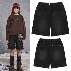 [블루테일] 블랙 데님 반바지 AZH2PT01BK