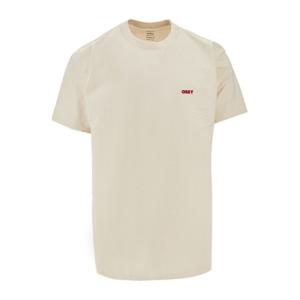 오베이 스몰 로고 크루넥 코튼 티셔츠 22MC0001480 CREAM