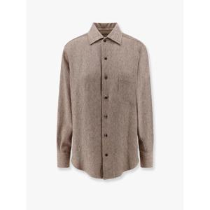 로로피아나   셔츠 SS25 FAP3874 F6MB 5884543 Brown