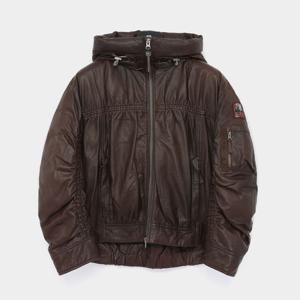 파라점퍼스 25FW 그라시아 후드 레더 여성 자켓 PWJKLE30 0573