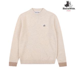 [블랙앤화이트] 여성 테리어 양두 조직 반목 스웨터 2605LDKW_BEIGE