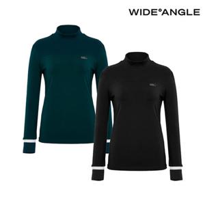 [와이드앵글] WWW25212 여성 TO 컬러 블럭 모크넥 티셔츠
