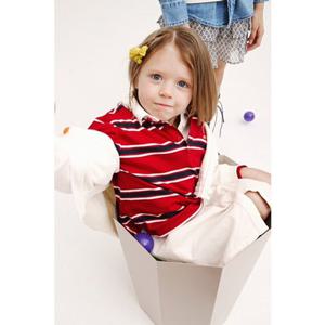 [타미힐피거칠드런TD] 인터록 스트라이프 럭비 티셔츠 (T42F7KKT510BT1)