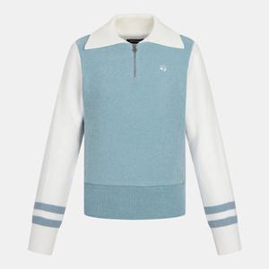 [테일러메이드] 어패럴 골프 웨어 25 F W TWSHO8124 940 여성 하프집업 에리형 스웨터 니트 방풍 티셔츠