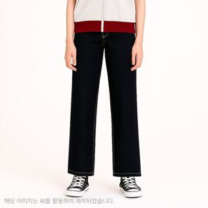 [더데이걸]뒤밴딩 밑단 스냅 와이드진 TGTJ25805 [모다아울렛 남