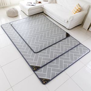 한일의료기 천년의아침 무자국 헤링본 그레이 전기장판 카페트매트 대형 230x183