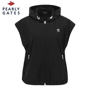 [파리게이츠] 파리게이츠 여성 프린팅 백 메쉬 후드 집업 베스트 521E3TSA22_BK