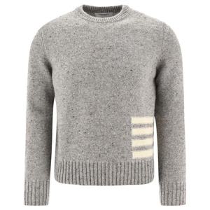 톰브라운 23FW 도네갈 인타르시아 사선 니트 라이트그레이 MKA448A Y1032 055