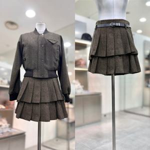 [에고이스트]플리츠 벨티드 미니 스커트 ER4WS461HJ_DG