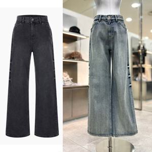 [에고이스트]스터프 포인트 세미와이드 데님 팬츠 ER3ODP51HJ_DG