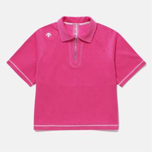 [데상트]데상트 여성 테리 카라 티셔츠 SP222EPS54PNK0 티셔츠