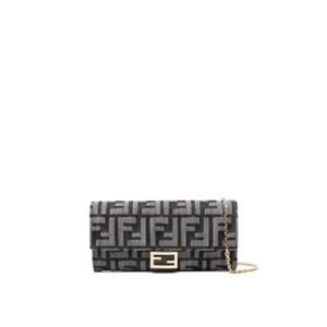 25FW Fendi Portafoglio Baguette Fendi in 데님 di cotone con monogram FF jacquard 8M0365AUT4F1UJ5