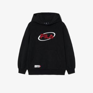 휠라키즈후드티 TQJ FK2POG4201X-BLK 로고 변형 후드 맨투맨