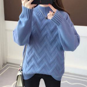 [올리비에스클로젯]심플 지그재그 반목 니트_O2511KN612D