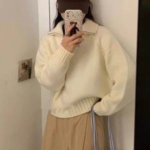 [올리비에스클로젯]컬러 래글런 반집업 니트_O2511KN065D