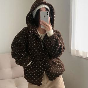 [올리비에스클로젯]도트 오버핏 후리스 후드집업_O2511JP018D