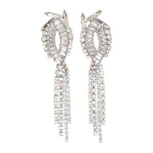 세미꾸띄르 크리스탈 태슬 드롭 귀걸이 S5WX61 STR01