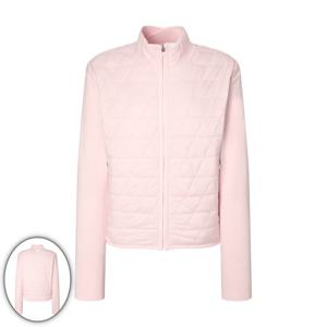 [헤지스골프] 여성 퀼팅 경량 패딩 하이브리드 점퍼 핑크 HWJU5D711P1