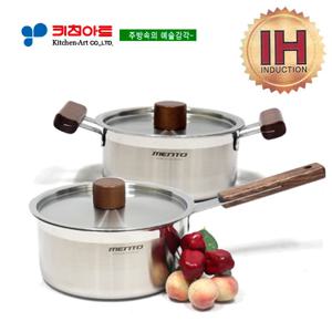 키친아트 멘토(IH)인덕션냄비 2종(A)SET(16+18)