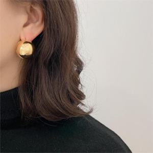 [토끼귀상점] 데일리 볼 원터치 왕볼 볼드 귀걸이 25mm