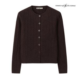 나인식스뉴욕  미니 꽈배기 버튼 니트 가디건 (NP9KG001M0)