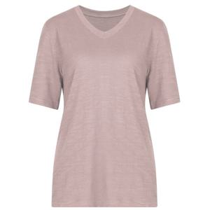 샵앤) 여성 국산 슬라브 면 V넥 반팔티 DAI-WSH-0520-인디핑크