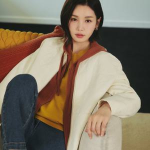 [올리비아하슬러] 패턴퀼팅 봄버 패딩재킷_OHDWPD101 OHDWPD101