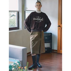 [올리브데올리브]스웨이드 미디 스커트(OW4WSA33)