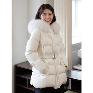 올리브데올리브 (OP4WMA650) 폭스퍼탈부착 벨티드구스다운 OLIVE  DES  OLIVE