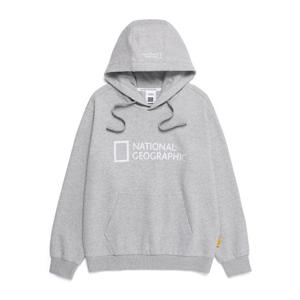 내셔널지오그래픽 N251UHD911 폴하스 빅로고 베이직핏 후드티셔츠 M/GREY