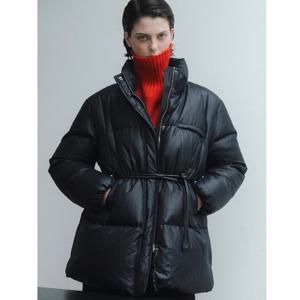 [쥬크]벨티드 하이넥 구스다운 하프패딩(Z244PSG803)