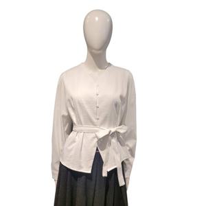 브이넥 단추 끈 블라우스(F5ABL010A)