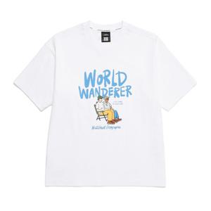 내셔널지오그래픽 N252UTS905 트레져 컨셉 크루 그래픽 세미오버핏 반팔 티셔츠 WHITE